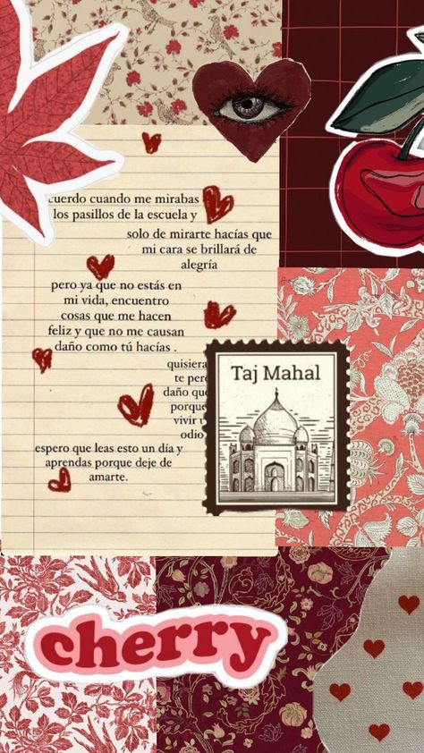 Journal which is themed in red colour Red Journal, Red Colour, Taj Mahal, Red Color, Red