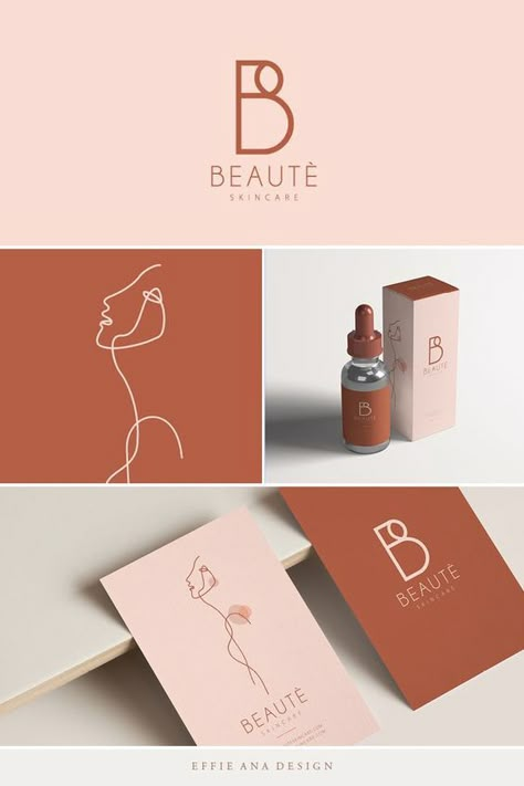 Skincare Brand Identity Design, Beauty Brand Logo Design, Cosmetics Branding Design, Aesthetic Packaging Design, Beauty Brand Logo Ideas, Cosmetic Branding Design, Skincare Packaging Design Inspiration, Beauty Business Logo Ideas, Cosmetic Logo Design Branding