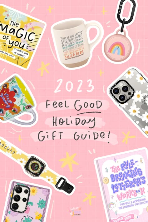 Shop the feel-GOOD gift guide 2023, featuring unique and heartwarming gifts from small businesses and artists. Perfect for adding joy to the season of giving! Gift Guide Newsletter, Holiday Gift Guide Design, Holiday Gift Guide Design Inspiration, Gift Guide Design, Feel Better Gifts, Embrace Imperfections, Brand Presentation, Creative Instagram Stories, Christmas Gift Guide