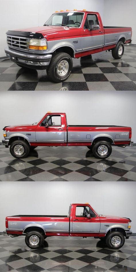 1994 Ford F-150 XLT 4X4 [sytlish worker] 1994 Ford F150, Ford F150 Xlt, Old Muscle Cars, Long Bed, Hot Rod Trucks, Transfer Case, Tinted Windows, Trailer Hitch, Ford F 150