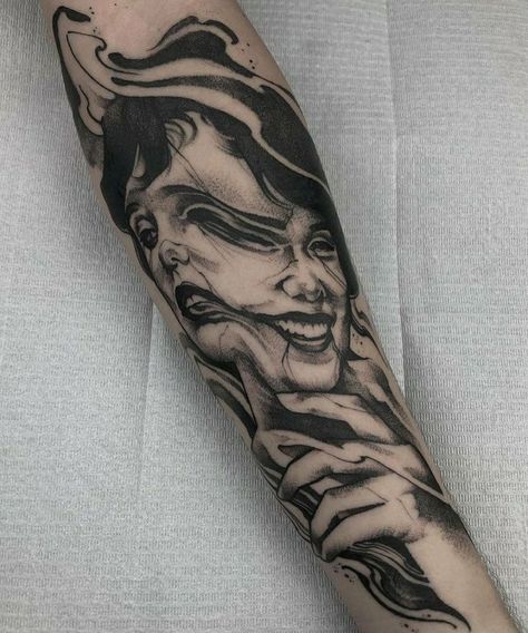 Underarm Tattoo, 2024 Tattoo, Trippy Tattoo, Hunter Tattoo, Blackout Tattoo, Mushroom Tattoos, Creepy Tattoos, Tatuaje A Color, Badass Tattoos