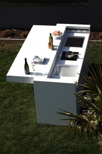 Outdoor Kitchen Cabinets Ideas, Kitchen Cabinets Ideas, Modern Outdoor Kitchen, Outdoor Kitchen Cabinets, Bar Exterior, Outdoor Kitchen Bars, Kitchen Decorations, Cabinets Ideas, Built In Grill