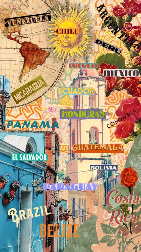 Latina Wallpaper, Latina Aesthetic, America Latina, Aesthetic Collage, Beautiful Places To Travel, Latin America, America Travel, Central America, Create Collage