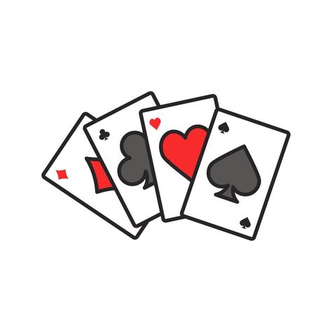 icône de couleur quatre as. jouer aux cartes. poker. Kare. illustration vectorielle isolée Cute Clay, Poker Cards, Travel Book, Arm Tattoo, Vector Icons, Small Tattoos, Poker, Playing Cards, Google Search