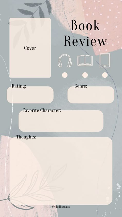 Cute girly aesthetic book review template for Instagram Wayward Emilia Hart, Template For Book Cover, Book Review Instagram Story Template, Book Report Aesthetic, Reading Book Aesthetic Instagram Story, Printable Book Review Template, Bookish Instagram Templates, Book Tracker Template Instagram, Bookstagram Book Review Template