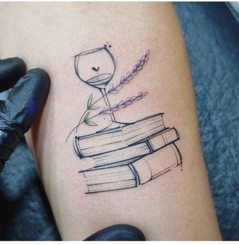 cool knee tattoo choices|festive spooky ink|western vibes in body art|tattoos inspired by books|deli Small Reader Tattoo, Book Wine Tattoo, Coffee And Book Tattoo Ideas, Books And Wine Tattoo, Book Best Friend Tattoos, Bookworm Tattoo Small, Book And Wine Tattoo, Book Shelf Tattoo, Book Tattoos Minimalist