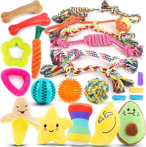 23 Pack Puppy Chew Toys for Small & Medium Dog, Cute Plush Dog Squeaky Toys for Puppies, Dog ChewToys with Rope Toys, Treat Ball for Teething, Interactive Dog Toys with Tough Chewers, Puppy Supplies. Sold on Amazon for commission. Toys For Puppies, Puppy Toys, Dog Squeaky Toys, Puppy Chew Toys, Puppy Teething, Pet Supplies & Accessories, Puppy Chewing, Medium Dog, Puppy Supplies