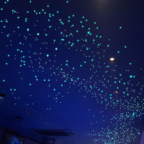 Decor For Ceiling, Glow In The Dark Room, Starry Ceiling, Star Bedroom, Glow In The Dark Stars, Dark Ceiling, Dark Galaxy, Dark Stars, Glow Stars