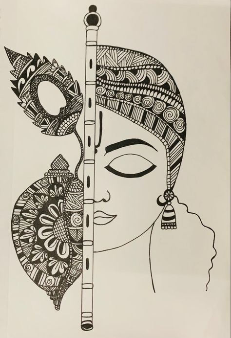 Krishna Mandala Art, Krishna Mandala, Shri Krishna, Art Mandala, Mandala Art, Krishna, Drawings, Quick Saves, Art