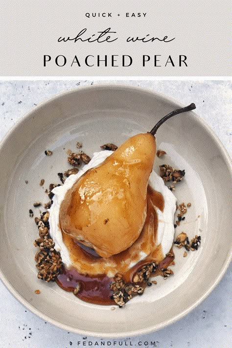 Poached Pears Dessert, Poached Pears Recipe, Wine Poached Pears, Healthy Dessert Options, Pear Dessert, Dessert Original, Raw Pumpkin Seeds, Ginger Sauce, Poached Pears