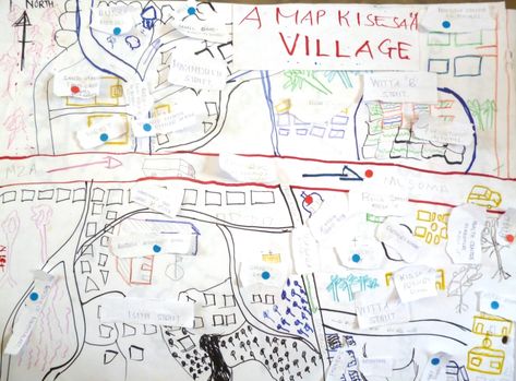 Community mapping with children – children in emergencies toolkit Draw A Map Of Your Neighborhood, Community Mapping Architecture, Activities Mapping Architecture, Community Mapping, Street Activity Mapping Urban Design, Tree Map Thinking Map, Draw A Map, Drawing Maps, Icebreaker Activities