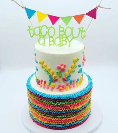 Valentina Tapatio Gender Reveal, Piñata Gender Reveal Ideas, Taco Baby Gender Reveal, Fiesta Gender Reveal Cake, Mexican Gender Reveal Cake, Taco About A Baby Cake, Hispanic Gender Reveal Ideas, Taco Baby Shower Cake, Taco Theme Gender Reveal