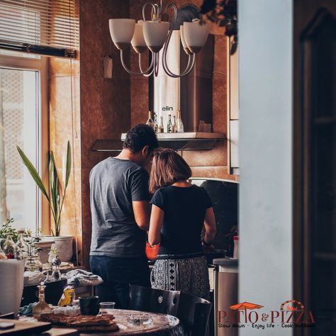 Cooking together creates one of the most intimate connections between a couple! When was the last time you cooked together with your spouse? #couple #cook #bonding #cooking #moments #kitchen #foodlovers #pizzapizza #sweet #oven #homemade #patio&pizza Cook Together Couples, Couple Cooking, Smart Kitchen, After Divorce, Cooking Together, Cook At Home, Boutique Hotels, Cooking Dinner, Small Kitchen