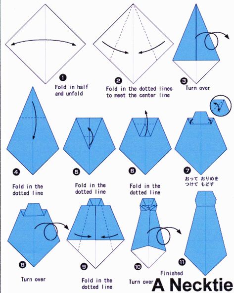 Card Craze: Origami Shirt and Tie Origami Návody, Origami Tie, Origami Shirt, Origami Step By Step, Tutorial Origami, Origami Dress, Convention Gifts, Pioneer Gifts, Origami 3d