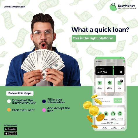 Advert Design, Quick Loans, Flyers Design, Download App, Flyer Design, Design