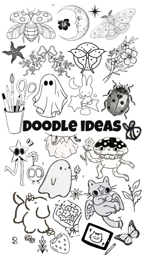 #art #doodles #aesthetic #collage #diy #crafts #drawings #ideas #doodle #doodleideas #craftideas Cute Doodle Collage, Art Doodles Aesthetic, Doodles Collage, Doodle Therapy, Doodles Aesthetic, Doodling Ideas, Random Doodles, Art Doodles, Collage Diy