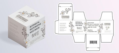 Packaging Cosmetic Design, Cream Box Packaging, Organic Cosmetics Design, Cream Packaging Design, Jar Packaging, Cosmetic Packaging Design, Packaging Template, Skincare Packaging, Cosmetic Design