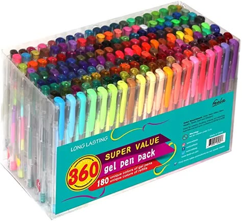 Coloring Pens, Books Drawing, Gel Pens Coloring, Birth Colors, Pens And Markers, Art Pens And Markers, Gel Pens Set, Cool School Supplies, Gel Ink Pens