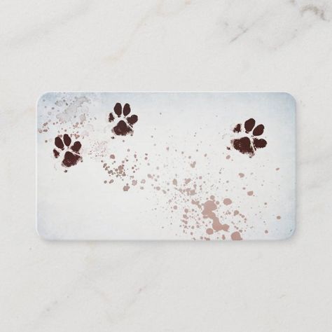 dog paw print watercolor design custom Business Card Size: ' ', 3.5" x 2.0". Color: Signature UV Matte. Gender: unisex. Age Group: adult. Dog Paws Painting, Dog Paw Print Painting, Watercolor Paw Print, Paw Painting, Caravan Trailer, Business Art, Dog Games, Muddy Paws, Dog Projects