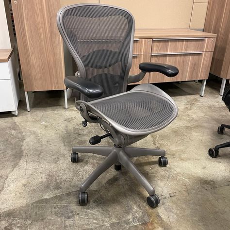 Used Herman Miller Aeron Chair $550 - Better Office Furniture Herman Miller Desk Chair, Office Chair Herman Miller, Herman Miller Gaming Chair, Herman Miller Aeron, Aeron Chair, Herman Miller Office Chair, Earth City, Herman Miller Aeron Chair, Used Office Furniture