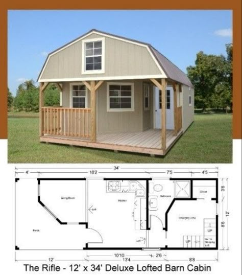 Tiny House Floor Plans Shed, Shed Homes Ideas Exterior, Shed Home For Family, Tiny House Out Of Shed, Portable Building Homes Interior Ideas, Shed Home Exterior, Storage Building Tiny House Ideas, Shed Tiny House Ideas, Tiny Shed House Ideas Floor Plans