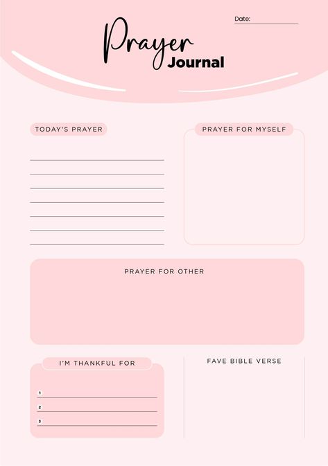 Bible Study Notebook Templates, Devotional Template Free Printables, Daily Prayer Journal Template, Bible Study Template Ipad, Bible Templates Free Printable, Daily Devotional Journal Ideas Free Printable, Journaling Pdf Free, Bible Notes Template, Christian Prints Free Printable