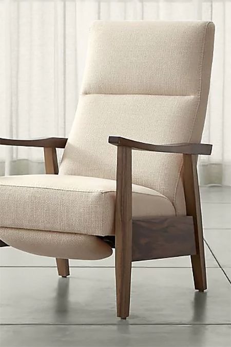 Comfortable Recliners, Accent Chair Diy, Small Recliner Chairs, Best Recliner Chair, Modern Recliner Chairs, Stylish Recliners, Small Recliners, Wood Chair Diy, Fabric Recliner