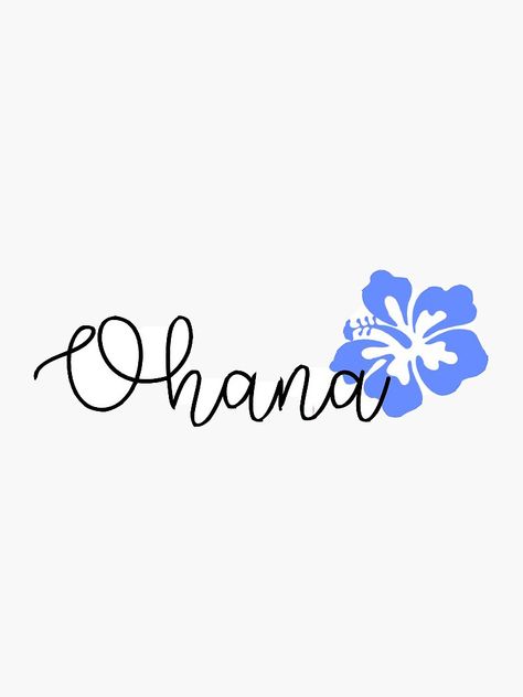 "Ohana" Sticker by happyk8e | Redbubble Ohana Wallpaper, Ohana Quote, Ohana Tattoo, Hawaii Tattoos, Lilo And Stitch Ohana, Stitch Tattoo, Small Quote Tattoos, Tattoos For Women Half Sleeve, Lilo Et Stitch