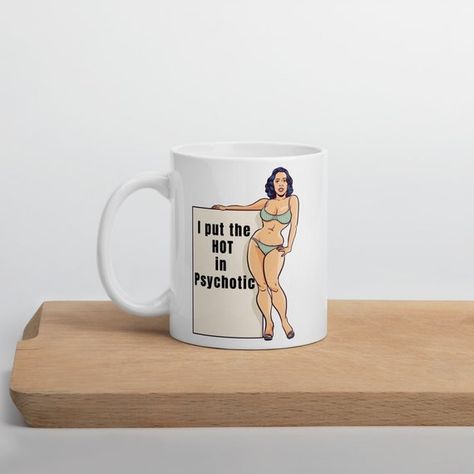 I put the HOT in Psychotic, gift for boss, Funny Xmas gift for coworker, stocking stuffers for adults, funny white elephant gifts by HorribleDesigns https://www.etsy.com/listing/1611179374/i-put-the-hot-in-psychotic-gift-for-boss?ref=rss Funny White Elephant Gifts, Hot In Psychotic, Stocking Stuffers For Adults, Funny Xmas Gifts, Gift For Boss, Gift For Coworker, Funny Xmas, Gifts For Boss, White Elephant