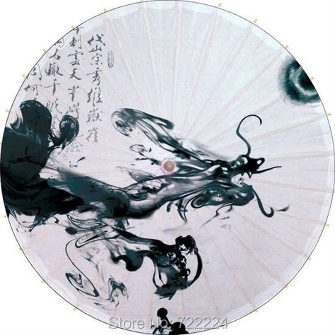 Dia 84cm Chinese Religious Totem Ink Painting Handmade Craft Dragon Waterproof Parasol Decorition Props Oiled Paper Umbrella _ - AliExpress Mobile Craft Dragon, Ink Dragon, Bamboo Umbrella, Oil Paper Umbrella, Chinese Umbrella, Paper Umbrella, Chinese Bamboo, Painting Colors, Paper Umbrellas