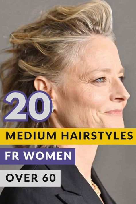 20 Youthful Medium Hairstyles for Women Over 60 Womens Braids Hairstyles White, Hairstyle For Over 60 Women, Glen Close Hairstyles, Haircut For 60 Yr Old Woman, Over 60 Hairstyles For Women Round Faces, Hair Cuts For Women Over 60 Years, Older Women Updo Hairstyles, Hairstyle For Women Over 60 Medium, Hairstyles For 65 Year Old Women