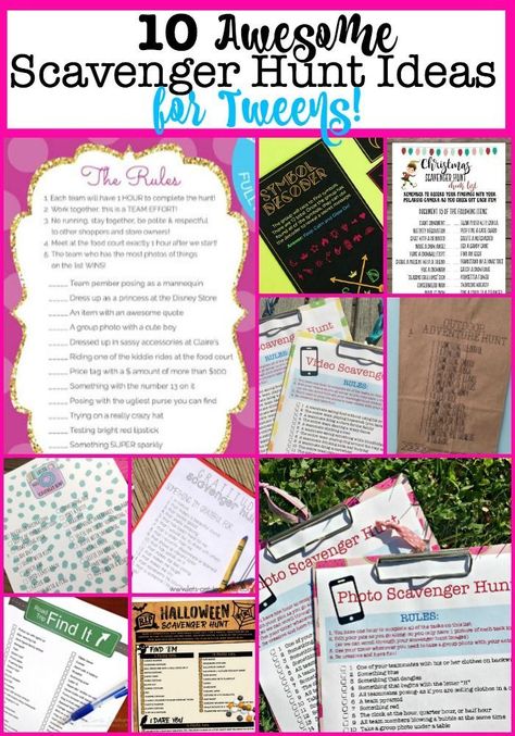 These scavenger hunt ideas for tweens are great because it gets them moving! And since scavenger hunts are so interactive it is easy to put kids together into groups to work on finding items- even if they don't know each other well- perfect for kids birthday parties and get-togethers! #ScavengerHuntIdeas #ScavengerHuntForKids #ScavengerHuntforTweens via @sharonmomof6 Teen Scavenger Hunt, Easy Birthday Party Games, Scavenger Hunt Party, Scavenger Hunt Ideas, Group Games For Kids, Scavenger Hunt Birthday, Simple Birthday Party, Photo Scavenger Hunt, Birthday Party Games For Kids