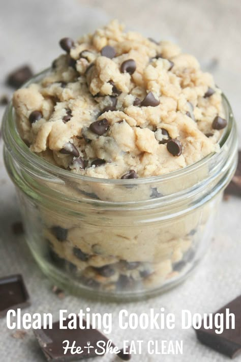 This is one of the most popular clean eating recipes! Go to the kitchen and make it ASAP! Clean Eating Cookie Dough | He and She Eat Clean Baked Clams, Cookie Dough Vegan, Eating Cookie, Clean Eating Cookies, Cookie Dough To Eat, He And She, Fitness Boxing, Eating Chocolate, Clean Eating Recipes For Dinner