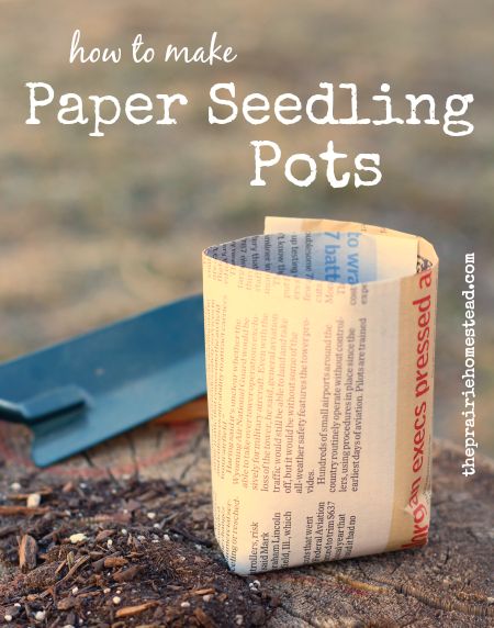 DIY Paper Seedling Pots #seeds #garden The Prairie Homestead, Prairie Homestead, Frozen Tundra, Seedling Pots, Paper Pot, Shoveling Snow, Container Garden Design, Organic Vegetable Garden, Seed Saving