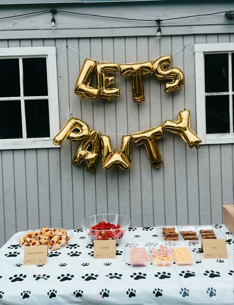 First Puppy Birthday, Dog Third Birthday, Puppy 1st Birthday Party, Golden Retriever Birthday Party, Dog First Birthday Party, Dog Themed Birthday Party Ideas, Puppy Party Ideas, Puppy Party Theme, Golden Retriever Birthday