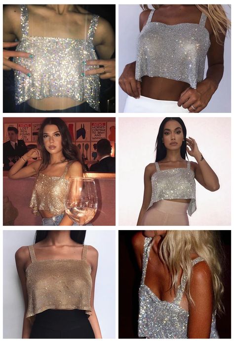 2019 Brilho de Diamantes de Cristal Boate Sem Encosto Tanque de Strass Top de Mulheres Sexy de Metal Lantejoulas Night Club Desgaste Do Partido Topo Colheita-in Camisetas regata from Roupas femininas on Aliexpress.com | Alibaba Group Metal Top Outfit, Top Strass Outfit, Metallic Top Outfit, Glitter Tops Outfit, Top Brillante, Top Strass, Backless Long Sleeve Top, Glitter Crop Top, Night Club Outfits