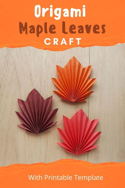 Origami Maple Leaf, Origami Christmas Ornament, Origami Leaves, Leaf Craft, Autumn Leaves Craft, Kids Craft Supplies, Fun Fall Crafts, Easy Fall Crafts