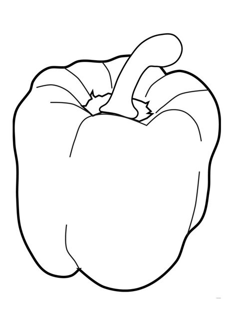 Coloring Pages | Download Free Capsicum coloring page for kids Capsicum Drawing, Raw Pictures, Kid Coloring Page, Pictures To Draw, Drawing For Kids, Coloring For Kids, Coloring Pages For Kids, Coloring Page, Green Colors