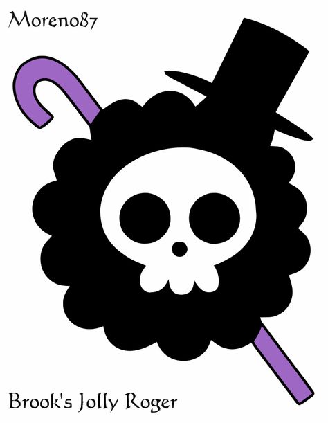 Brook's Jolly Roger by Moreno87 on deviantART Jolly Roger Flag, Brooks One Piece, One Piece Logo, One Piece Chopper, One Piece Tattoos, Tony Chopper, One Piece Drawing, Jolly Roger, Anime Merchandise