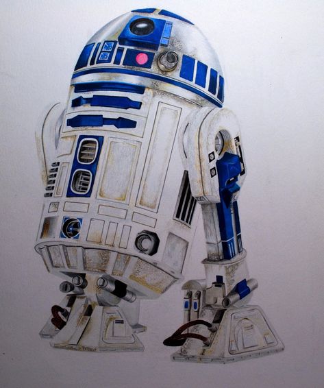 R2d2 Drawing, Graphity Arts, Assemble Art, Star Wars Fanart, Pen Illustration, Star Wars R2d2, Star Wars Droids, Gear Art, Star Wars Drawings