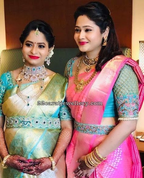 Designer Saree Look, Silk Saree Blouse Designs Patterns, Belted Blouse, Saree With Belt, Pattu Saree Blouse Designs, Wedding Saree Blouse, Saree Blouse Neck Designs, Wedding Saree Blouse Designs, Sari Blouse Designs