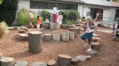 Nature Playgrounds for Early Childhood | ... kids to climb on. and a little stream running through the playground Natural Play Spaces, Spiral Garden, Outdoor Play Space, Outdoor Play Spaces, Play Garden, Kids Outdoor Play, Garden Stepping Stones, Children's Garden, Natural Playground