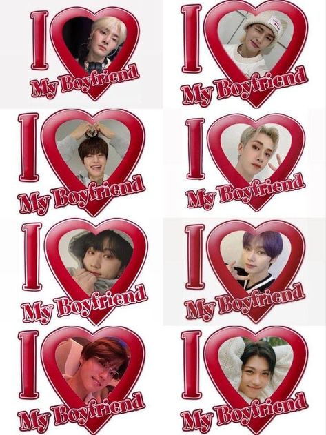 Kpop Stickers, Dibujo Simple, I Love My Boyfriend, Kpop Diy, Lomo Card, Straykids Hyunjin Photoshoot, Printables Freebies, Sticker Template, Love My Boyfriend