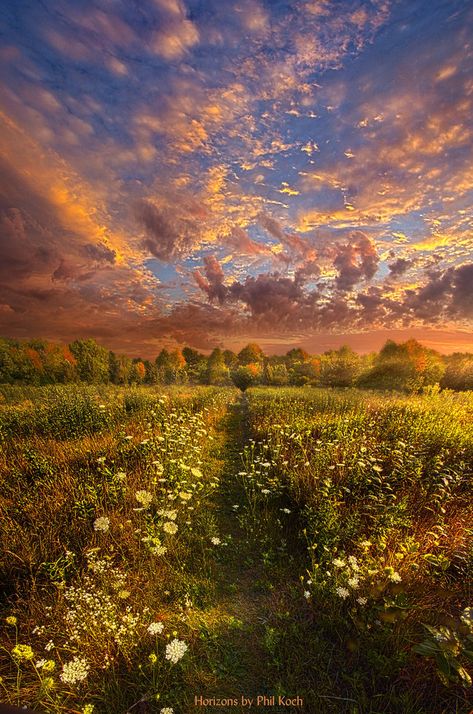 Wisconsin Horizons by Phil Kochphil-koch.artistwebsites.com/ Amazing Scenery, Scenery Pictures, Evening Sky, Beautiful Places Nature, Landscape Artist, Nature Images, Beach Art, Outdoor Photography, Fantasy Landscape