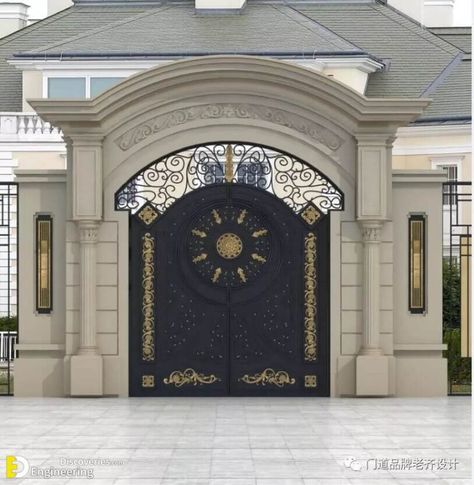 Wonderful Main Gate Design Ideas - Engineering Discoveries Modern Iron Gate Designs, Iron Main Gate Design, Gate Design Ideas, Home Gate Design, Gate Designs Modern, Modern Gate, House Main Gates Design, Front Gate Design, Entrance Gates Design