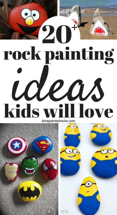 Craft Painting Ideas, Rock Painting Ideas For Kids, Kids Painting Projects, Painted Rock Ideas, Painting Ideas For Kids, Rock Animals, Easy Diy Paint, Camp Crafts, Crafts Painting