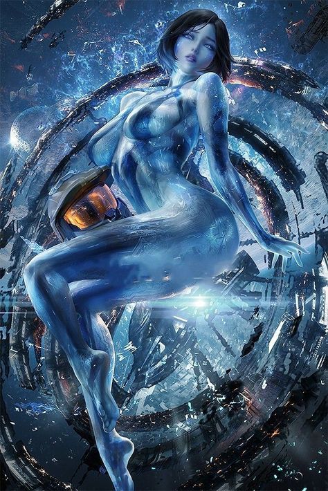 Sakimichan Art, Cortana Halo, Halo Funny, Halo Spartan, Halo Series, Art Cyberpunk, Halo Armor, Halo Game, Halo 1