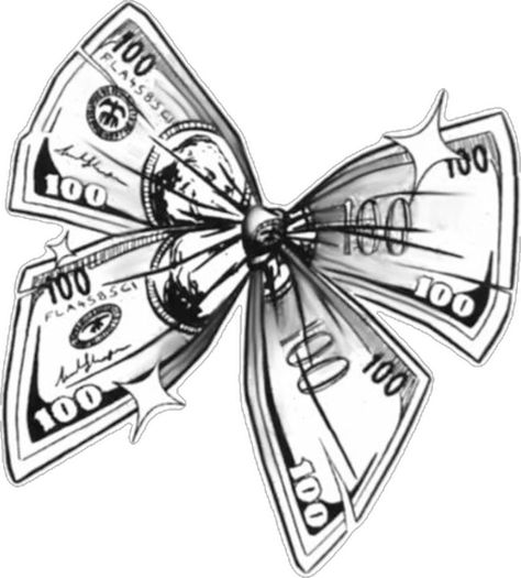 Money Bow Tattoo, Bow Tattoo Ideas, Bow Tie Tattoo, Dollar Tattoo, Bow Tattoo Designs, Abstract Tattoo Ideas, Wrist Tattoo Ideas, Abstract Tattoos, Insect Tattoo