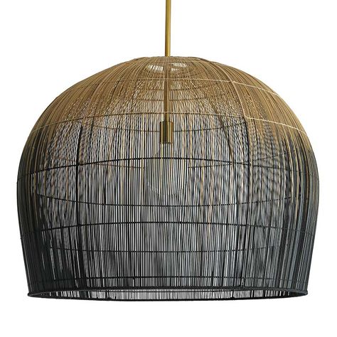 Swami Pendant Fishing Basket, Brass Pipe, Arteriors Home, Luxury Chandelier, Black Ombre, Bell Pendant, Luxury Lighting, Brass Pendant, Traditional Techniques