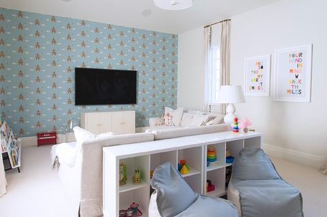 Playroom With Tv And Couch, Living Room Toy Room Combo, Toy Room Guest Room Combo, Playroom Media Room Combo, Playroom Tv Room Combo, Family Room And Playroom Combo, Living Room And Playroom Combo, Playroom And Tv Room Combo, Playroom Living Room Combo